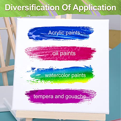 ESRICH 14 Packs Stretched Canvases for Painting, Multi Pack 11x14, 9.44x12, 8x10, 5x7, 4x4, Round Canvas with 8x8,10x10(2 of Each), Blank Primed Canvas, for Oil Paint, Acrylic Paint, for Beginners, Artists. - Image 4