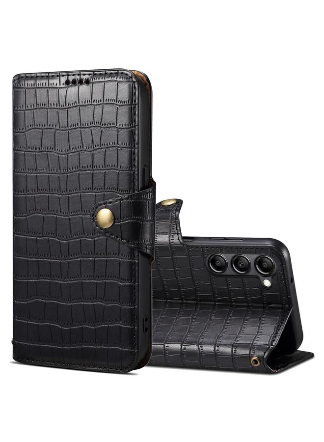 The Bros Case For Samsung Galaxy S23 Crocodile Texture Oil Edge Leather Phone Case