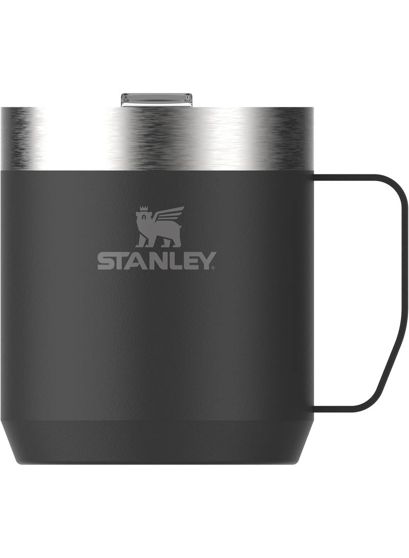 STANLEY " Classic Legendary Camp Mug 0.35L / 12 OZ Matte Black - Double-wall vacuum insulation | Stainless steel camp mug | BPA-free thermal cup | Dishwasher safe | Single server brewer compatible " - Image 3