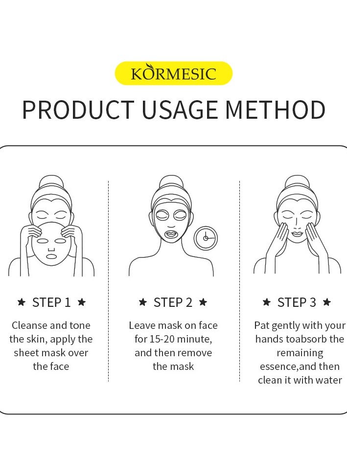 Kormesic Ceramide Barrier Repair Sheet Mask Set - 5 Pack (25ml Each)  - Image 3