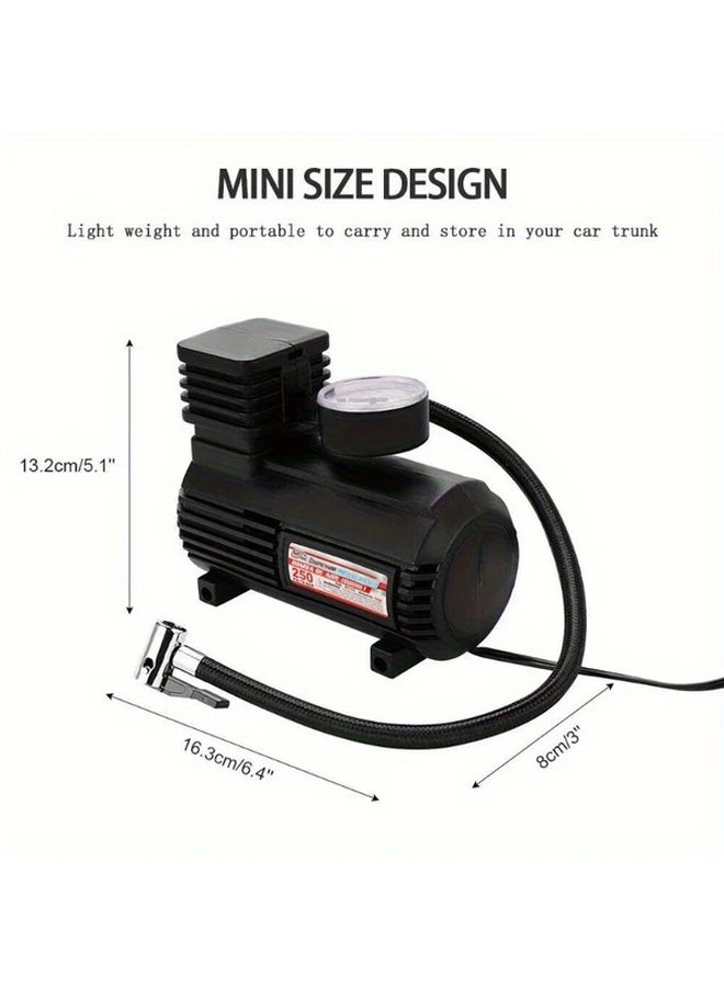 Portable 12V 24V 36V 300PSI Heavy Duty Air Compressor Black Digital Tire Inflator - Image 5