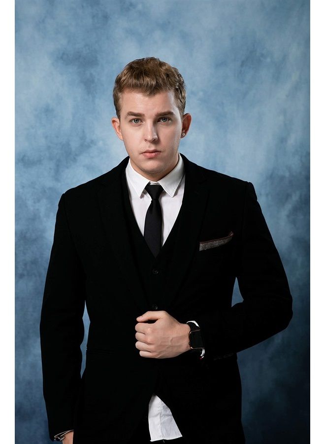 Kate 5x7ft/1.5m(W) x2.2m(H) Blue Headshot Background Blue Texture Portrait Photography Microfiber Backdrop Photo Studio Props - Image 2