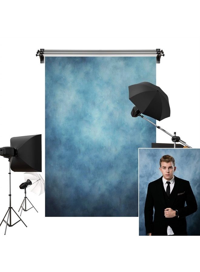Kate 5x7ft/1.5m(W) x2.2m(H) Blue Headshot Background Blue Texture Portrait Photography Microfiber Backdrop Photo Studio Props - Image 1