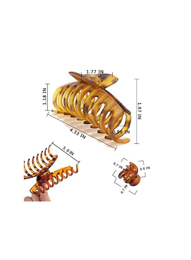 DN Creation Plastic Rectangle Hair Claw Matte Solid Color, Non-Slip Catch Hair Clutcher, Hair Styling Accessories - Assorted Color (Pack of 6) - Image 2