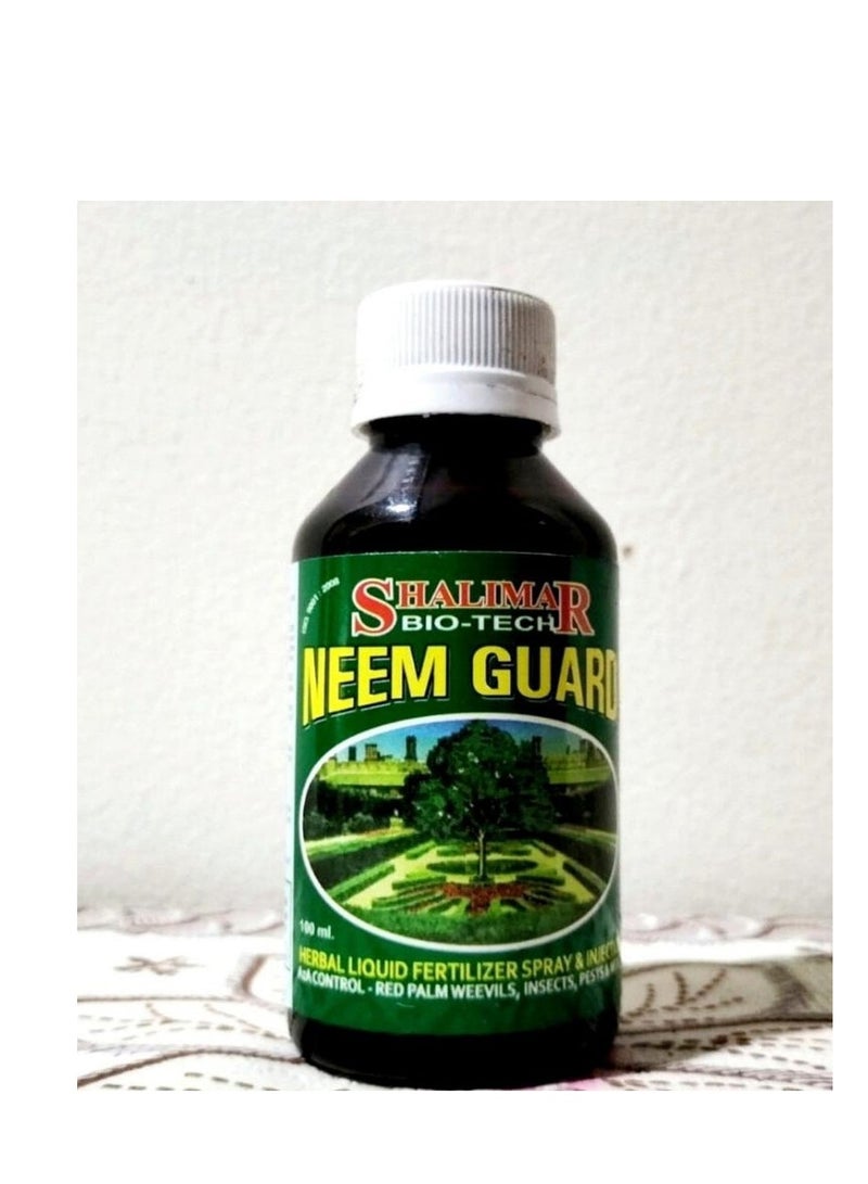 شاليمار مبيد نيم جارد الحشري عبارة عن بخاخ سائل من زيت النيم ذو تقنية حيوية مصمم لحماية جميع أنواع النباتات من مجموعة واسعة من الآفات مع زجاجة لتر، يعتبر محلول زيت النيم مثاليًا للاستخدام السكني والتجاري على حد سواء، حيث يوفر طريقة طبيعية وصديقة للبيئة لمكافحة الآفات. - Image 1