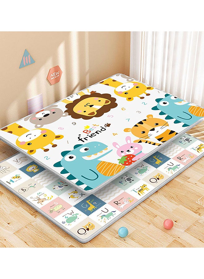 Galaxy سجاد لعب قابل للعكس من جالاكسي للأطفال - سمك 1 سم، غير سام ومقاوم للماء | سجادة لعب قابلة للطي بحجم كبير جداً مع طباعة حيوانات وغابة على الجانبين | سجادة فوم آمنة للأطفال والرضع - Image 3
