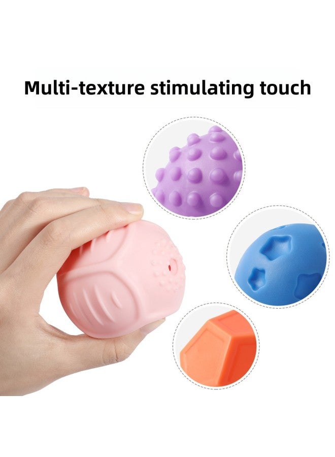 Loquat Touch Ball Sense Training Baby Massage Tactile Sense Tactile Sense Baby Hand Grip Touch Ball Toy Bite-color:Touch-fitting Ball-catching-8-piece Set - Image 3