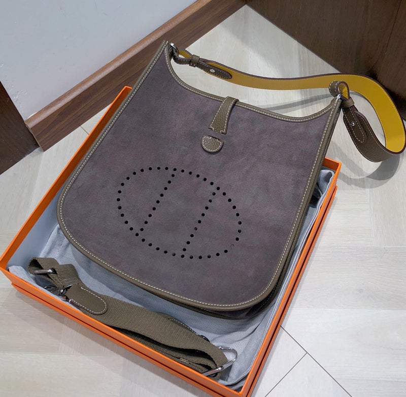 First-Layer Cowhide Evelyn Genuine Leather Women'S Bag Suede And Tc Leather Single-Shoulder Casual Crossbody Bag - Image 1