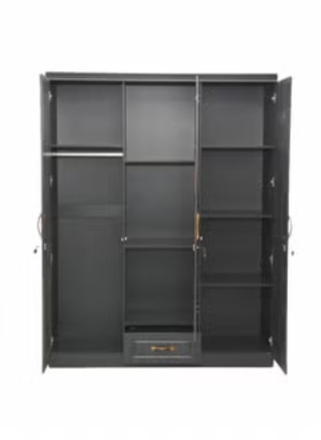 ALWASIT HOME 3 Door Wooden Wardrobe Cabinet Cupboard Engineered Wood Perfect Modern Stylish Heavy Duty Color Br  - Image 2