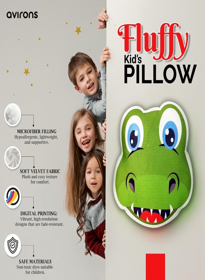 Avirons Soft Crocodile Face Pillow - Perfect for Kids! A Fun and Comfortable Companion for Sleep, Play, or Relaxing, Bringing a bit of The Jungle to Every Moment. - Image 4