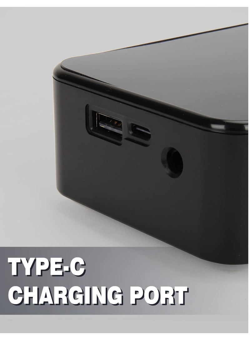 SYOSI Tire Inflator Portable Air Compressor, Digital Display Tires Inflatable Air Compressor, Type C Charging, Led Light and Accurate Pressure Readings for Bicycle, E Bike, Car, Motorbike, ball - Image 5