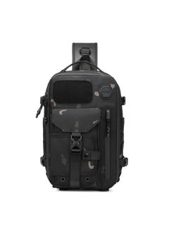 Ozuko Men's Tactical Chest Bag Sport Waterproof Crossbody Outdoor Multi-Functional Stylish Brand OxFord Cloth Anti-Wear Shockproof-Color:Camouflage-Size:【 37*25*12 Cm  0.8kg 】