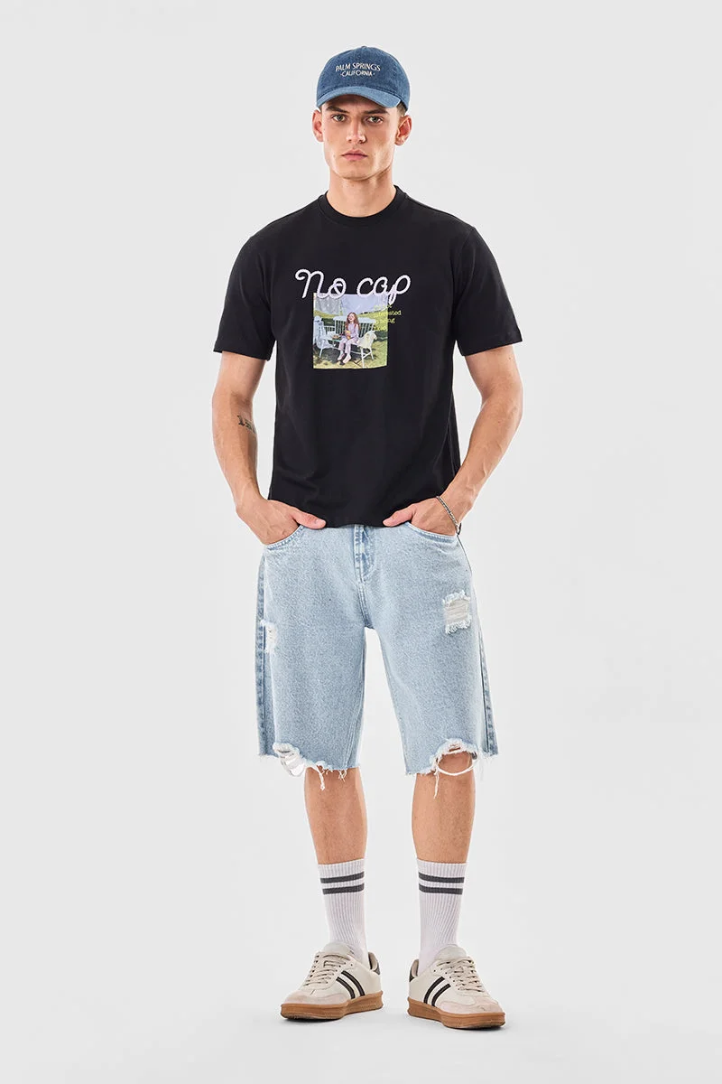 SNITCH No Cap 100% Cotton Regular Fit T-Shirt