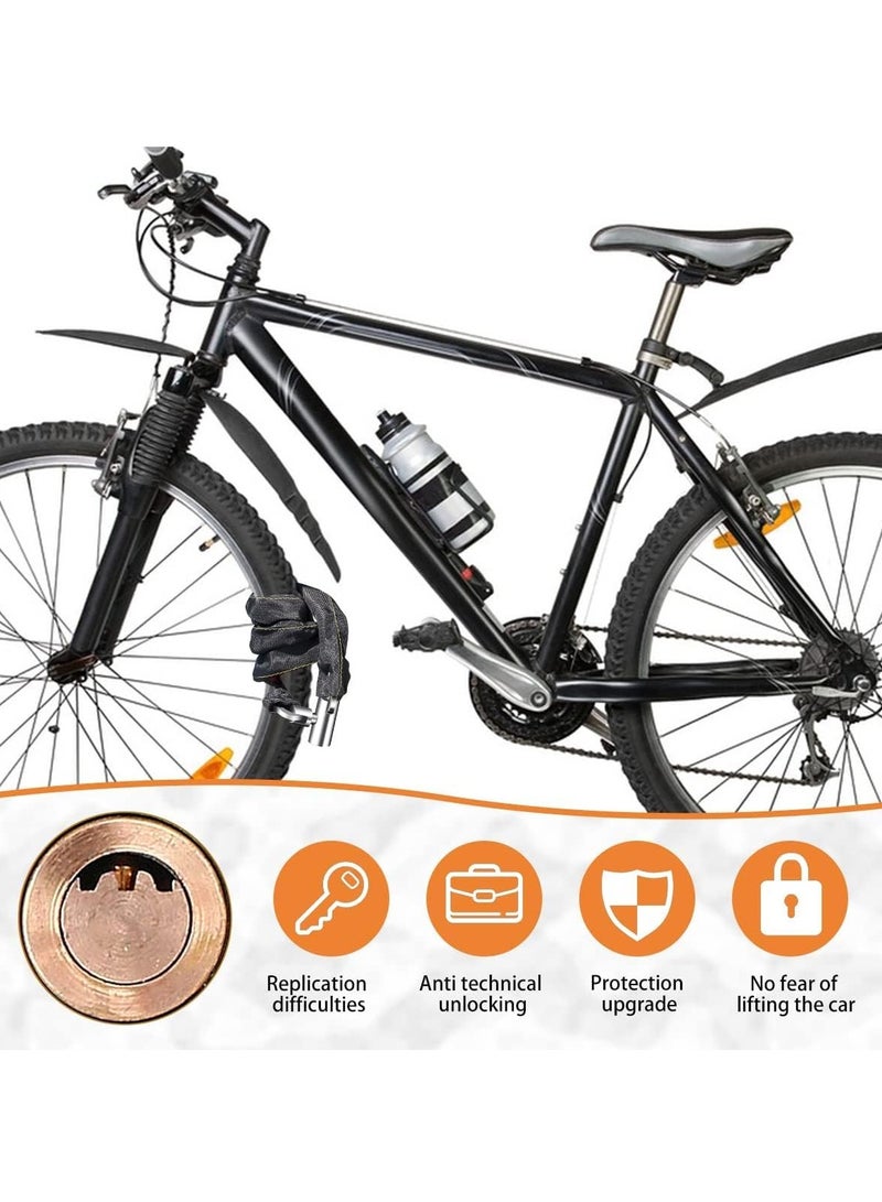 قفل سلسلة، مغلف بالقماش  الناعم لقفل أمان معدني للدراجات النارية والدراجات - Image 4