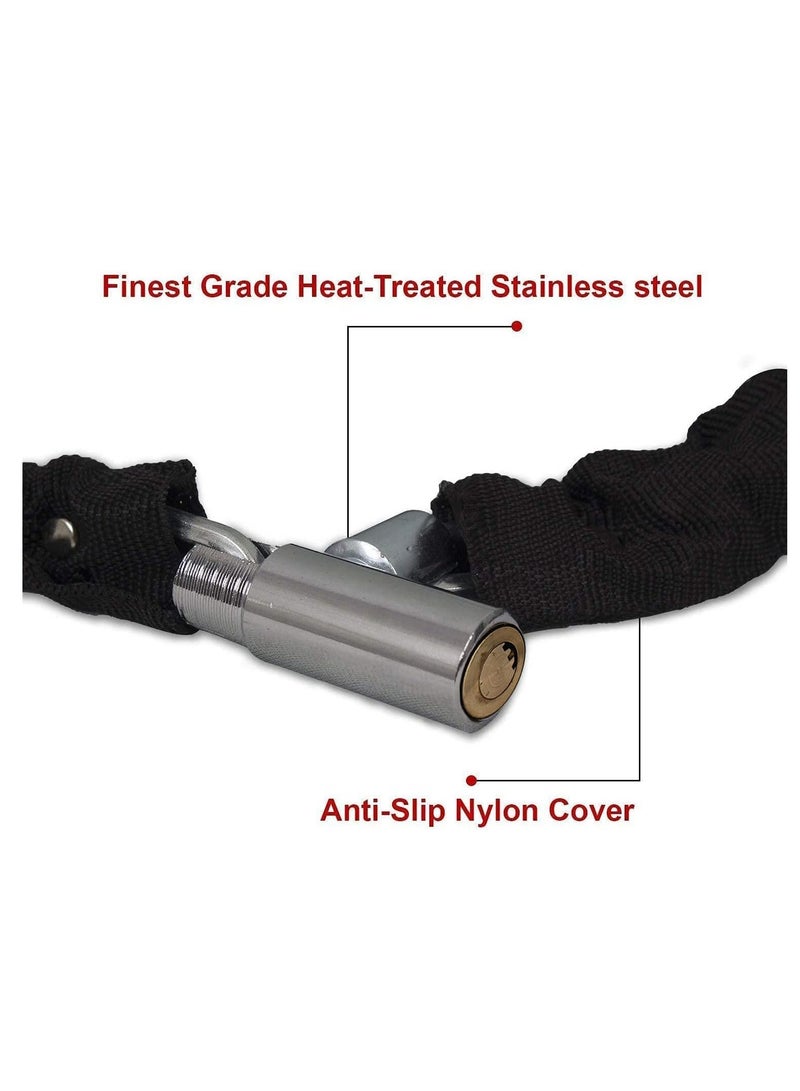 قفل سلسلة، مغلف بالقماش  الناعم لقفل أمان معدني للدراجات النارية والدراجات - Image 2