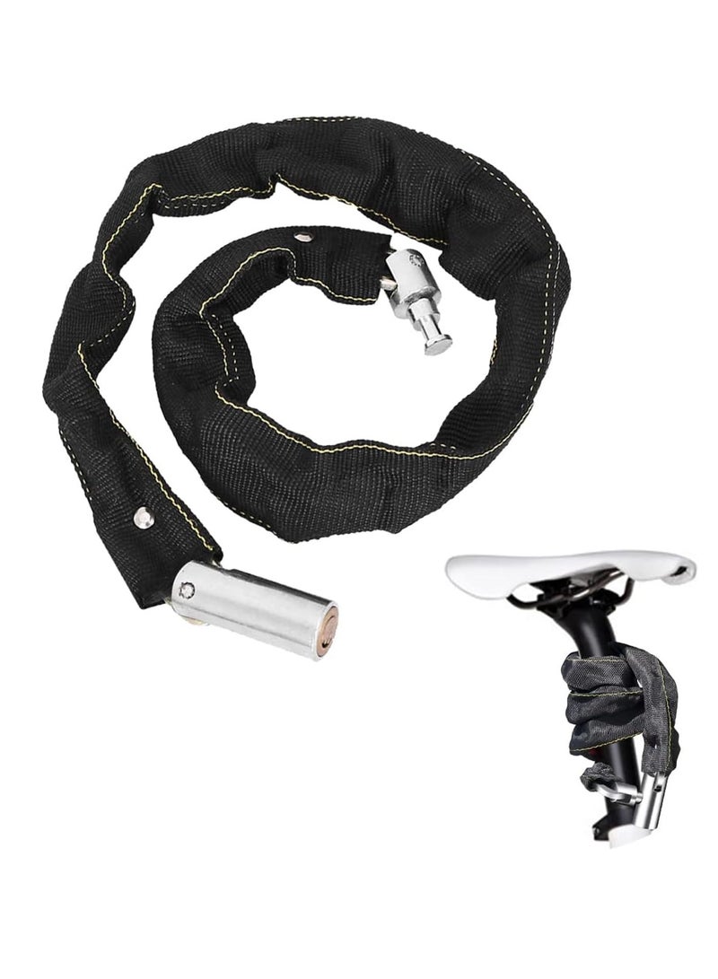 قفل سلسلة، مغلف بالقماش  الناعم لقفل أمان معدني للدراجات النارية والدراجات - Image 1