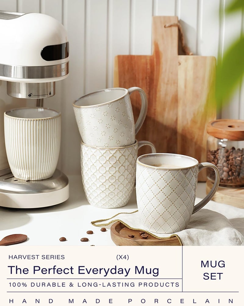getstar Large Coffee Mugs 18 OZ Set of 4 with Big Handles, Ceramic Coffee Mug Microwave and Dishwasher Safe, Coffee Cups Ceramic - Image 2