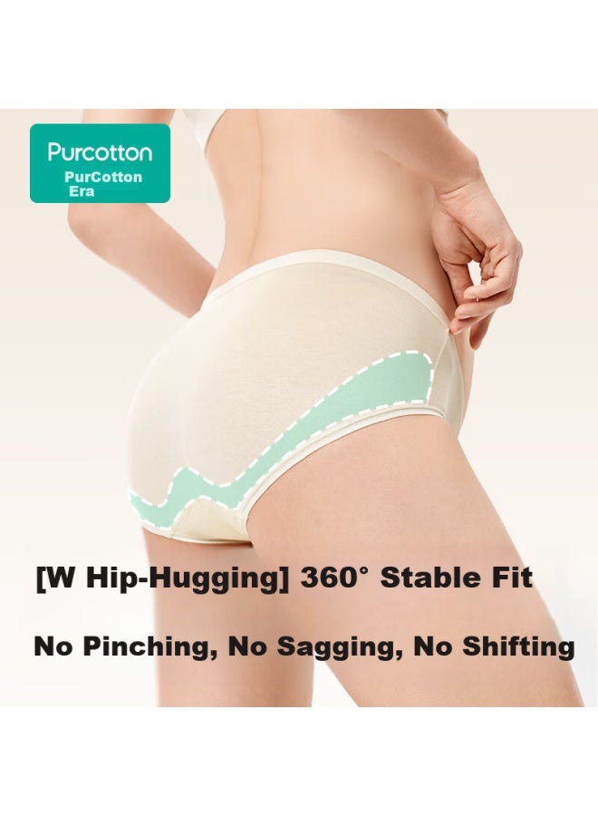 Purcotton Maternity Cotton Antibacterial Low-waist Full Pregnancy Support Panties Triangle Underwear 3-pack Purple+pink+white L - Image 4