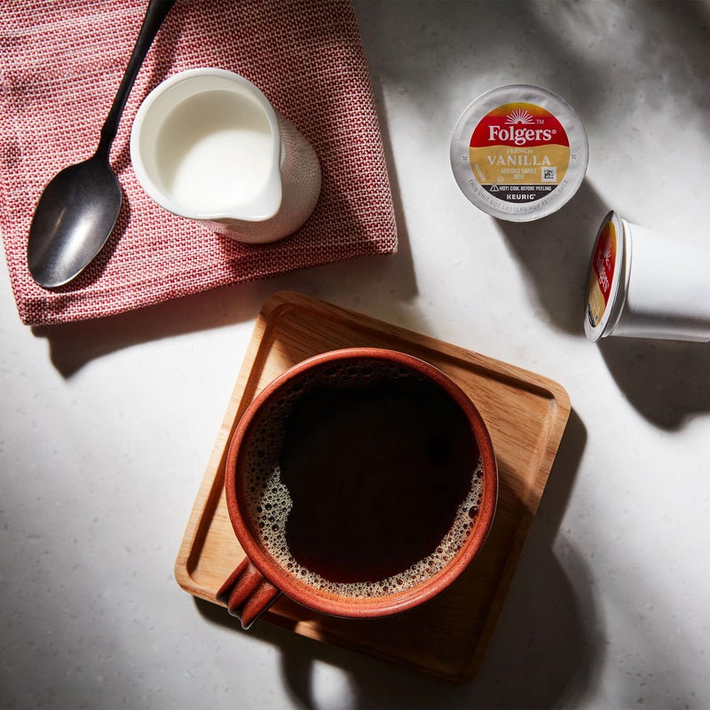 Folgers French Vanilla Artificially Flavored Coffee, Keurig K-Cup pods, 10 Count Box (Pack of 6) - Image 5