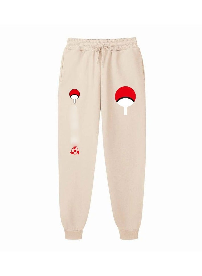 KUYING Anime Naruto Fashion Fleece Loose Legged Sports Pants  - Image 1
