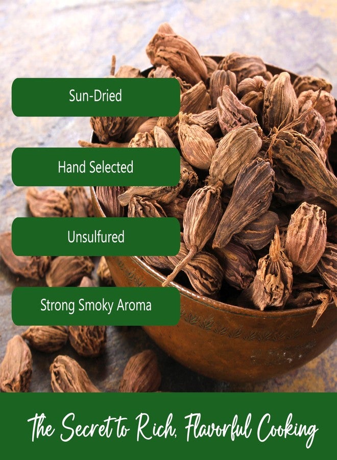 NPG Premium Black Cardamom Pods (Tsao Ko/Cao Guo) 8 Ounces Whole, Large, and Aromatic Brown Seed Pods, All-Natural Non-GMO Spice for Indian Biryani, Curry, Vietnamese Pho, Chinese Stews, and Middle Eastern Cooking - Image 3