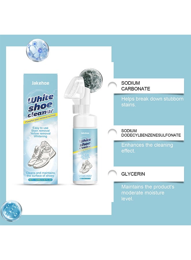 Jakehoe White Shoe Cleaner, Deep Cleaning Sole & Sneaker Cleaner, White Shoe Cleaner for Sneakers, Tennis Shoes, Leather, Canvas, Rubber and more - Image 3