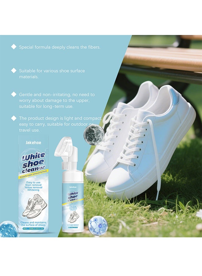 Jakehoe White Shoe Cleaner, Deep Cleaning Sole & Sneaker Cleaner, White Shoe Cleaner for Sneakers, Tennis Shoes, Leather, Canvas, Rubber and more - Image 2