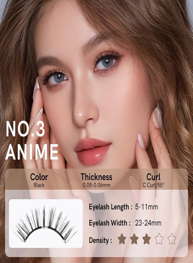 SIMER Soft Magnetic Eyelashes, Natural Look Reusable Glue-free Dual Magnets Lashes with Applicator, Lightweight Dual Magnetic Lashes Kit- ANIME - Image 2