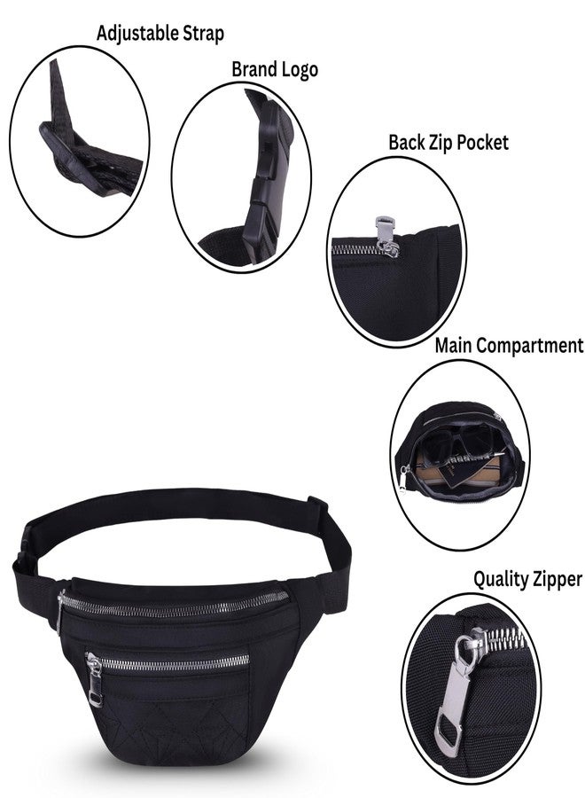 Wildhorn Menâ€™s Crossbody Sling Bag | Compact Waist & Chest Bag | Water-Resistant Travel Fanny Pack with Adjustable Strap for Daily Use, Hiking & Outdoor Adventures (Black) - Image 5