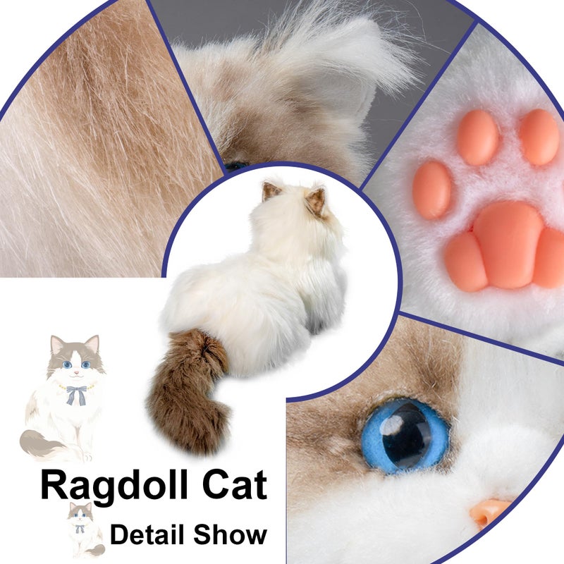 Chongker Weighted Stuffed Animals, Handmade Realistic Cat Plush Toy 3LBS, Lifelike Real Cat Size Companion Pet - Image 3