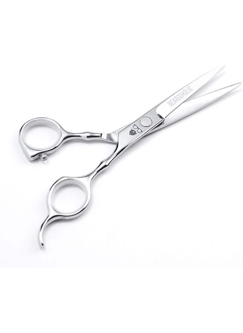 Beardoholic Beardoholic Beard Scissors  Japanese 6 IN Stainless Steel Barber Hair Cutting Shears  Exceptionally Sharp  Fine Adjustment and Instant Hair Trimming Tension Screw  Men Professional Hairs Scissors 