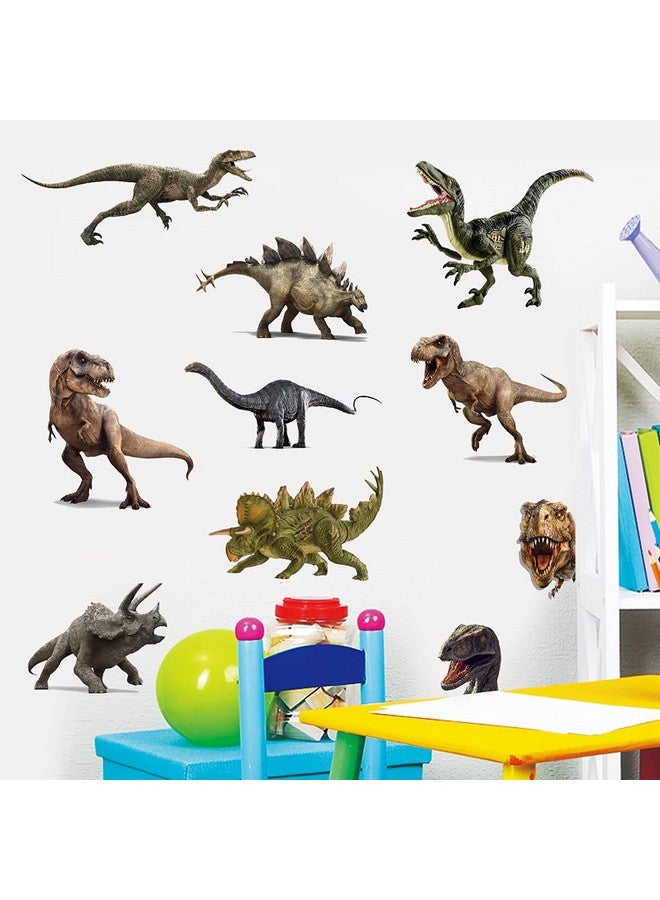 Kiddale Kiddle 3D Watercolour Dinosaur Kids Wall Stickers Peel And Stick Removable Wall Decals For Kids Nursery Bedroom Living Room - Image 5
