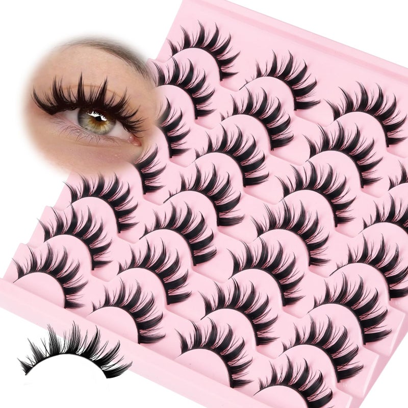 Losha Lashes Spiky Manga Lashes 14 Pairs Anime False Eyelashes 8D Wispy Asian Eye Lashes Pack Natural Soft Fake Eyelashes Cutes Only - Image 3