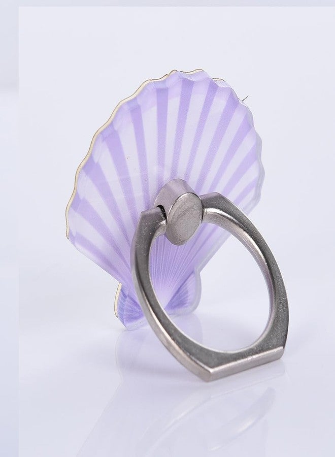 JCSMARTEC 4Pack Cute Phone Ring Holder, Mermaid Scale Sea Shell 360 Rotation Universal Finger Ring Stand Kickstand Grip Mount for Cellphones(Sea Shell) - Image 2