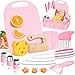 Suhctuptx Toddler Knife Set Kids Knife Set for Real Cooking Kid Safe Knives with Cutting Board Crinkle Cutters Montessori Kitchen Toys Toddler Girl Gifts Age 3 4 5 6 7 8 Year Old - Image 2