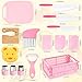 Suhctuptx Toddler Knife Set Kids Knife Set for Real Cooking Kid Safe Knives with Cutting Board Crinkle Cutters Montessori Kitchen Toys Toddler Girl Gifts Age 3 4 5 6 7 8 Year Old - Image 4