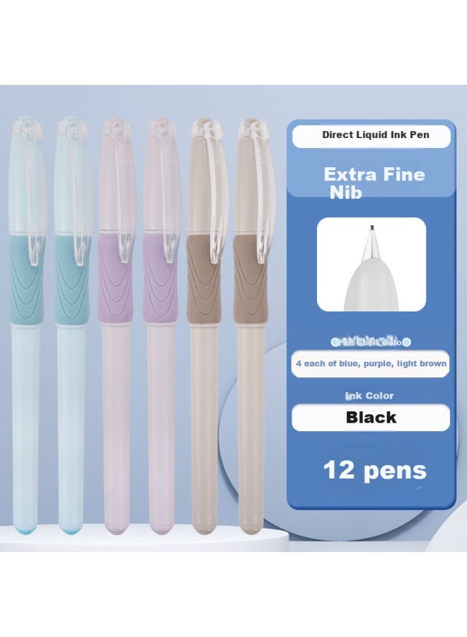 Snowhite Direct Liquid Fountain Pen, No Need To Change Ink Cartridge, Quick-Drying, Large Capacity, Suitable For Third Grade Elementary Students, Ef Extra Fine Nib For Practicing Handwriting, Fp801A B - Image 1