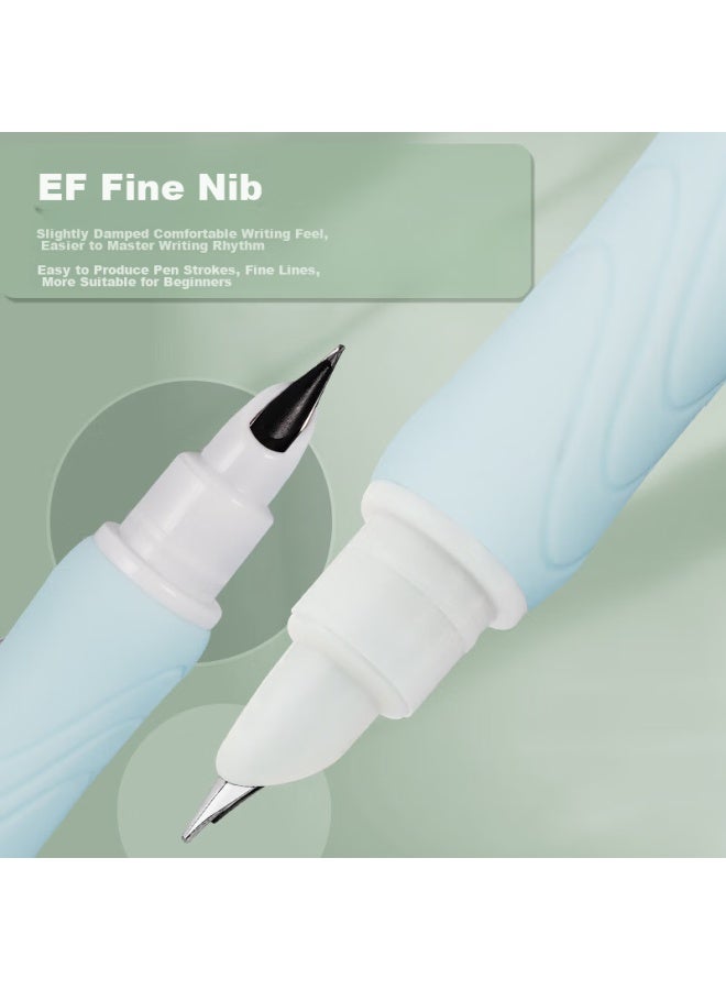 Snowhite Direct Liquid Fountain Pen, No Need To Change Ink Cartridge, Quick-Drying, Large Capacity, Suitable For Third Grade Elementary Students, Ef Extra Fine Nib For Practicing Handwriting, Fp801A B - Image 3