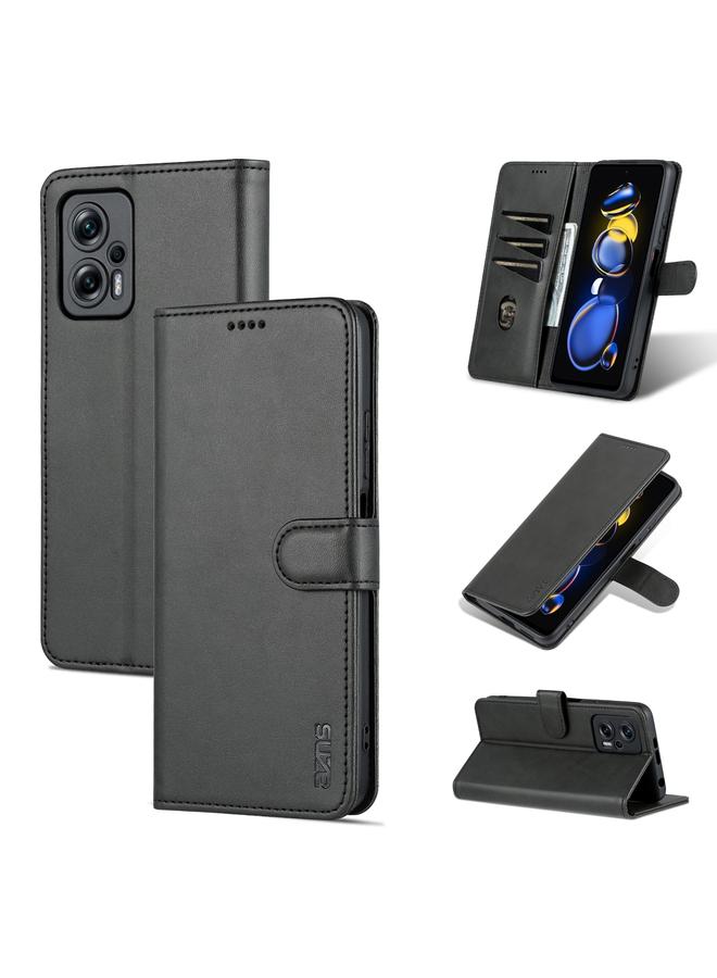 The Bros Case For Xiaomi Redmi Note 11T Pro/POCO X4 GT Skin Feel Calf Texture Flip Leather Phone Case
