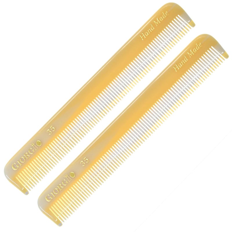 Giorgio G35 Handmade Fine Tooth Comb for Men Mustache and Beard Comb for Everyday Grooming or Styling Hair Saw Cut and Hand Polished 46