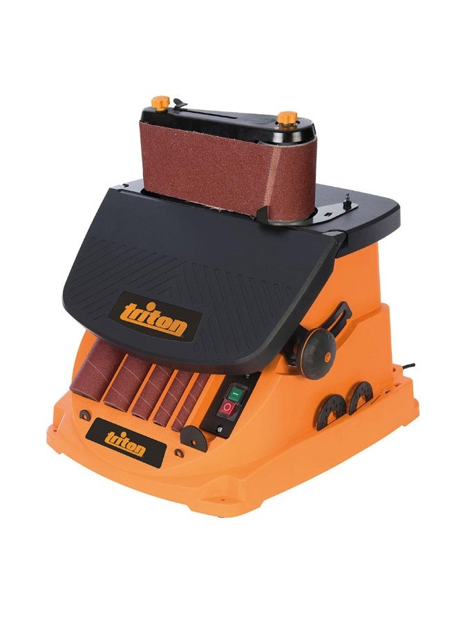 Triton TSPST450 450W Oscillating Spindle and Belt Sander with 5 Sanding Sleeves and Tilting Table - Image 1