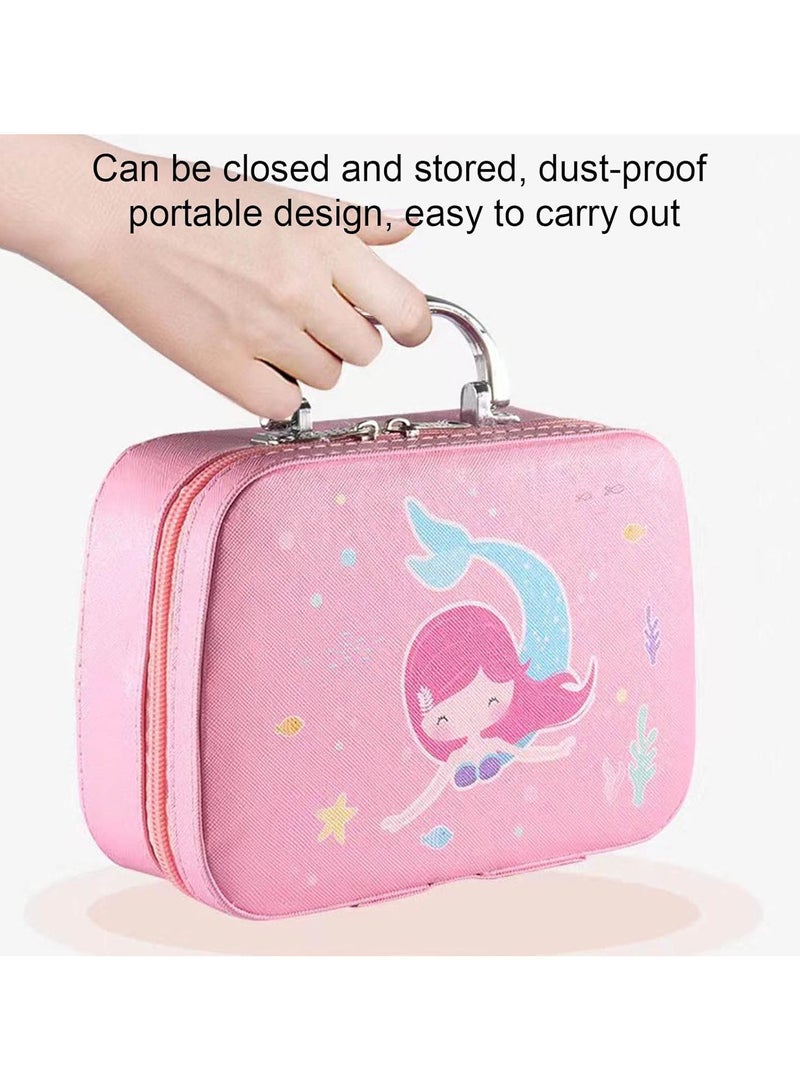 مجموعة مكياج للعب من بروكث، مجموعة مكياج للبنات، مع علبة يد، لعبة مكياج سريعة ولعبة تعليمية للأميرة، قابلة للذوبان في الماء وآمنة وغير سامة للأطفال - Image 4