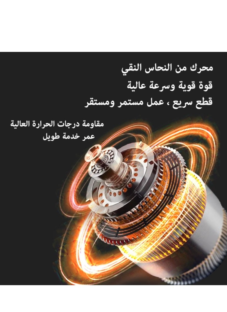 جيرزون منشار كهربائي لاسلكي مقاس 6 و8 بوصات، منشار كهربائي صغير 2 في 1 مع قطعتين بطاريات وشاحن، منشار كهربائي صغير محمول لقص الخشب بيد واحدة للأشجار والبستنة والغابات (أزرق)  - Image 5