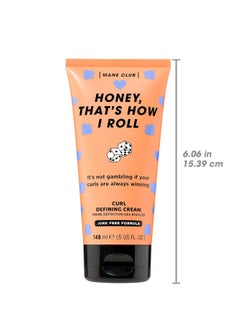 MANE CLUB MANE CLUB Honey, That's How I Roll Curl Defining Cream cruelty free, vegan, no sulfates or parabens, 5 Oz  - Image 3