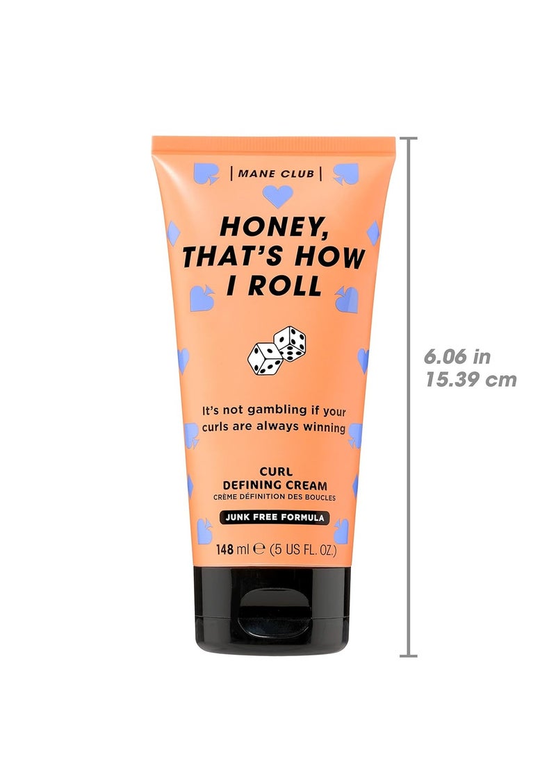 MANE CLUB - MANE CLUB Honey, That's How I Roll Curl Defining Cream cruelty free, vegan, no sulfates or parabens, 5 Oz - Image 1