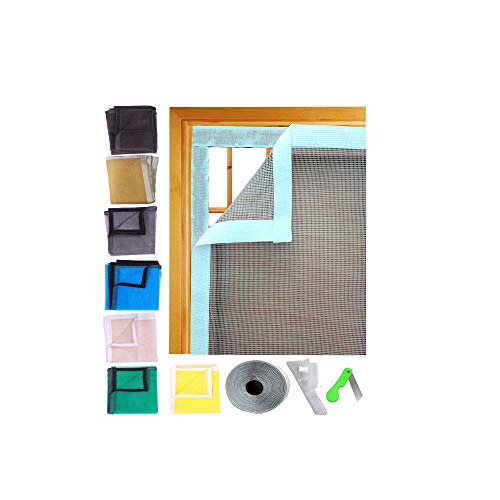 SAI PRASEEDA Mosquito Net for Window with Fiber Glass 3/4feet (90/120cm) 35/47Inches 1 Year Guarantee Already Stitched with Net - 200GSM No:16, White - Image 1