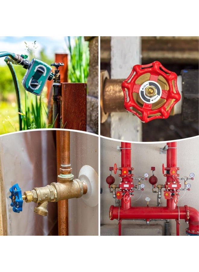 سونسر 2 قطعة مقبض صنبور خارجي بمقبض صنبور خارجي، مقبض صنبور صنبور مياه بديل مقاوم للصدأ مقبض صنبور مياه 6 × 6 مم مقبض صنبور دائري بديل مقبض مريلة خرطوم أحمر - Image 5