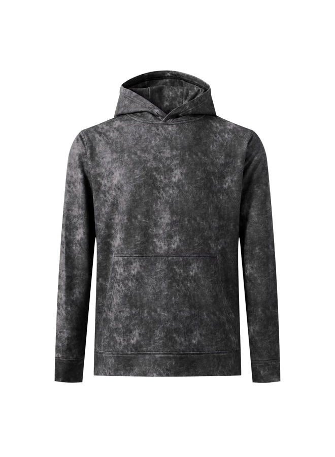M MAELREG Hoodies for Men Golf Soft Hooded Sweatshirts Dry Fit Lightweight Casual Midlayer Print Mens Hoodies Pullover, Mg014- Black, L - Image 1