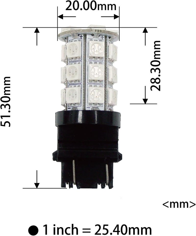 PA 2pcs 3157 LED Auto Tail Light Bulbs - Purple - Image 4