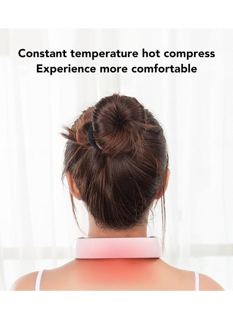Electric Neck Massager, Cervical Vertebra Vertebra Massager-Neck Shoulder Pain Relief Physiotherapy Instrument(White)